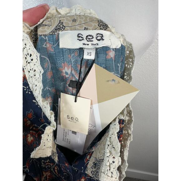 Sea New York NWT Womens Robina Button Down Dress Size X-Small - Picture 6 of 16